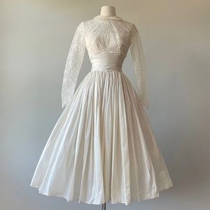 1950s wedding gown dress ivory